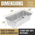 thumbnail image 2 of DOBI (10 Pack) Loaf Pans - Disposable Aluminum Foil 2Lb Bread Pans, Standard Size - 8.5" X 4.5" X 2.5", 2 of 3