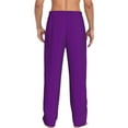 thumbnail image 3 of Junzan Men'S Pajama Pants Purple Sleepwear Pants Pj Bottoms Drawstring And Pockets, 3 of 9