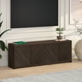 thumbnail image 3 of Renad Rectangular TV Stand for TV's up to 78" in Alder Brown, 3 of 9