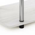 thumbnail image 6 of White Oak/Chrome TV Stand with 3-Tier Shelving and Wooden Construction, 6 of 6