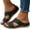 Black, variant on Women's Orthopedic Slides Sandals Boho Flower Comfort Arch Support Wedge Beach Walking Slip on Shoes