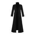 thumbnail image 2 of Hulanddfd Mens Coat Long Trench Coat, Stand Collar Zip Up Outerwear with Pockets, Casual Winter Top, 2 of 6