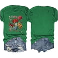 thumbnail image 4 of Aloohaidyvio Graphic T Shirts for Women,Summer Women's Vintage Flowers Shirt Spring Boho Floral Printed T-Shirt Sunflower 2024 Casual Graphic Tees Tops, 4 of 4