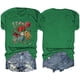 thumbnail image 4 of Blusas de Verano de las Mujeres Flor Impresa Cuello Redondo Manga Corta Superior, Verano Superior de las Mujeres, 4 of 4