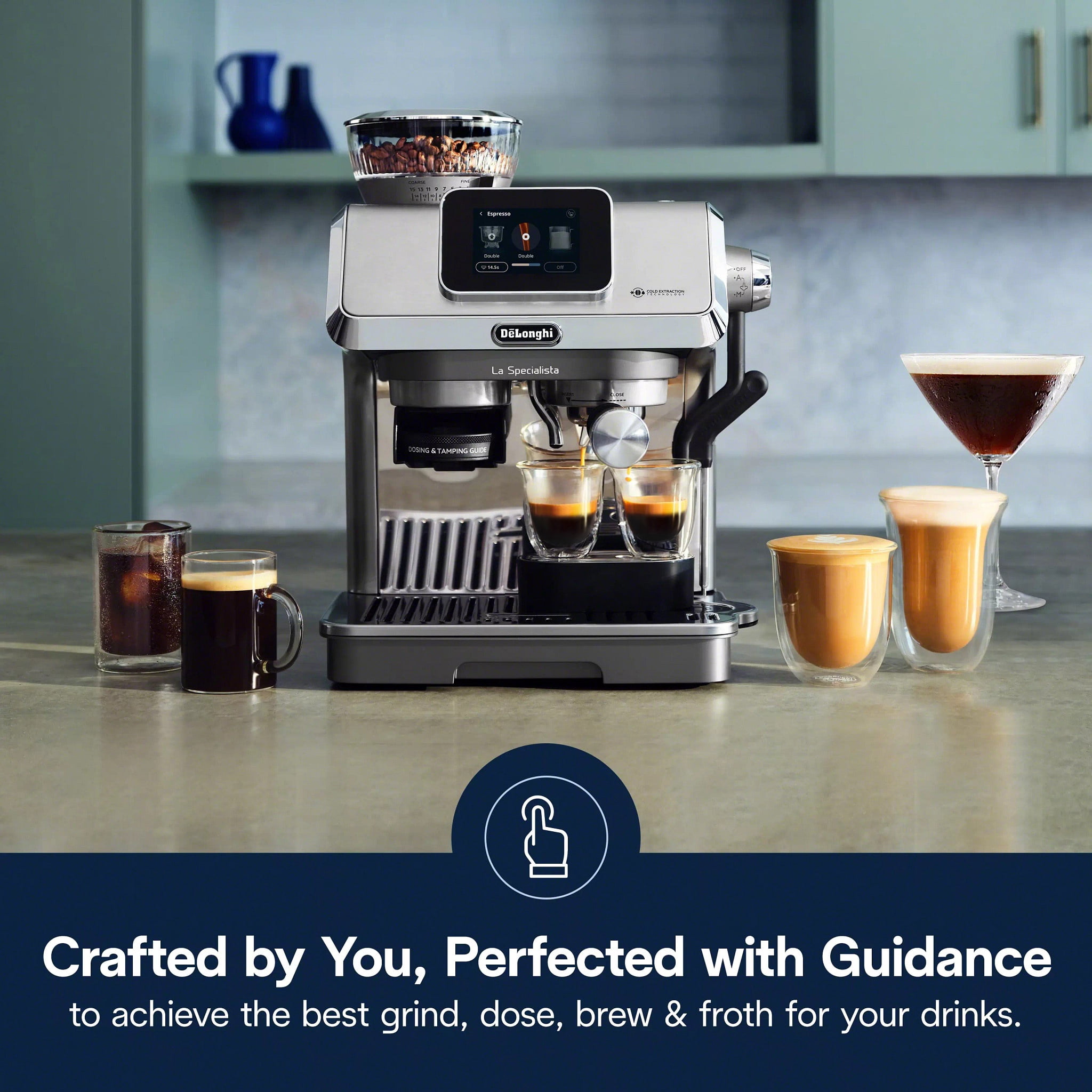 De'Longhi La Specialista Touch Espresso Machine with Cold Brew & Auto LatteArt Technology