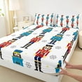 thumbnail image 3 of Castle Fairy Cartoon Nutcracker Girl 3pcs Twin Sheet Sets,Merry Christmas Twin Fitted Sheet,Winter Snowflake Breathable Flat Sheet,Lightweight Room Decor, 3 of 7
