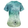 thumbnail image 3 of EHTMSAK Women's Working Uniform Nursing Uniform Scrubs Top with Pocket Floral Summer Nurse Short Sleeve V Neck Workwear Print Working Uniform Blouse Medical Scrubs on Clearance Multicolor S, 3 of 3