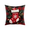 thumbnail image 2 of TanSiDing 4pcs Christmas Pillow Covers Holiday Decor, Soft Breathable Fabric with Hidden Zipper for Sofa Living Room Bedroom 45x45cm, 2 of 6