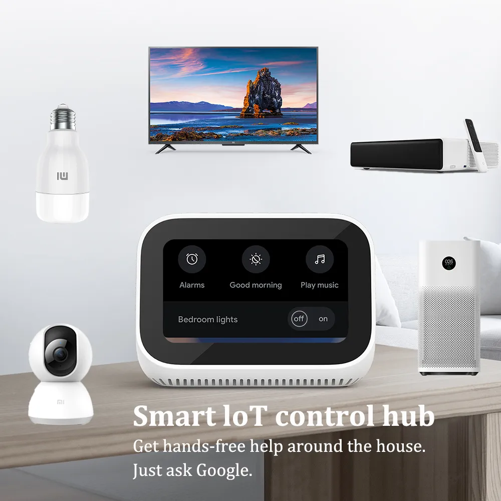 Xiaomi Mi Smart Clock 4" w/ Google Assistant Touch Screen Speaker Bluetooth 5.0 Digital Display Alarm Clock WiFi (White)