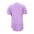 thumbnail image 7 of jtjvou Women's Casual Button Up Collared V Neck Dress Short Sleeve Solid Color Tunic Mini Dresses with Pockets Purple S, 7 of 7