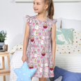 thumbnail image 4 of Vsdgher Chemises de Nuit Lapin de Pâques pour Filles Manches Courtes à Volants Robe de Nuit Pyjama pour Fête Pyjama-Moyen, 4 of 6