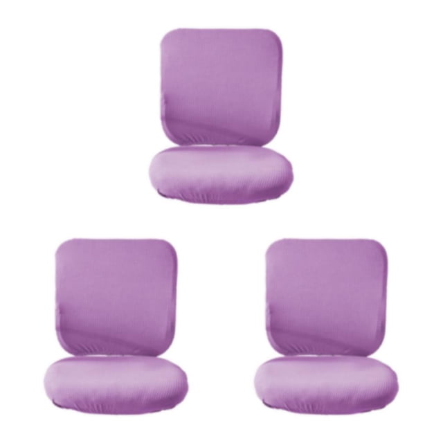 Guardoinrt Soft and Breathable Swivel Chair Cover Seating Experience Purple Backrest + Cushion Cover 3Set