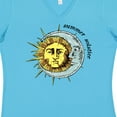 thumbnail image 4 of Inktastic Summer Solstice Sun and Moon Women's V-Neck T-Shirt, 4 of 5