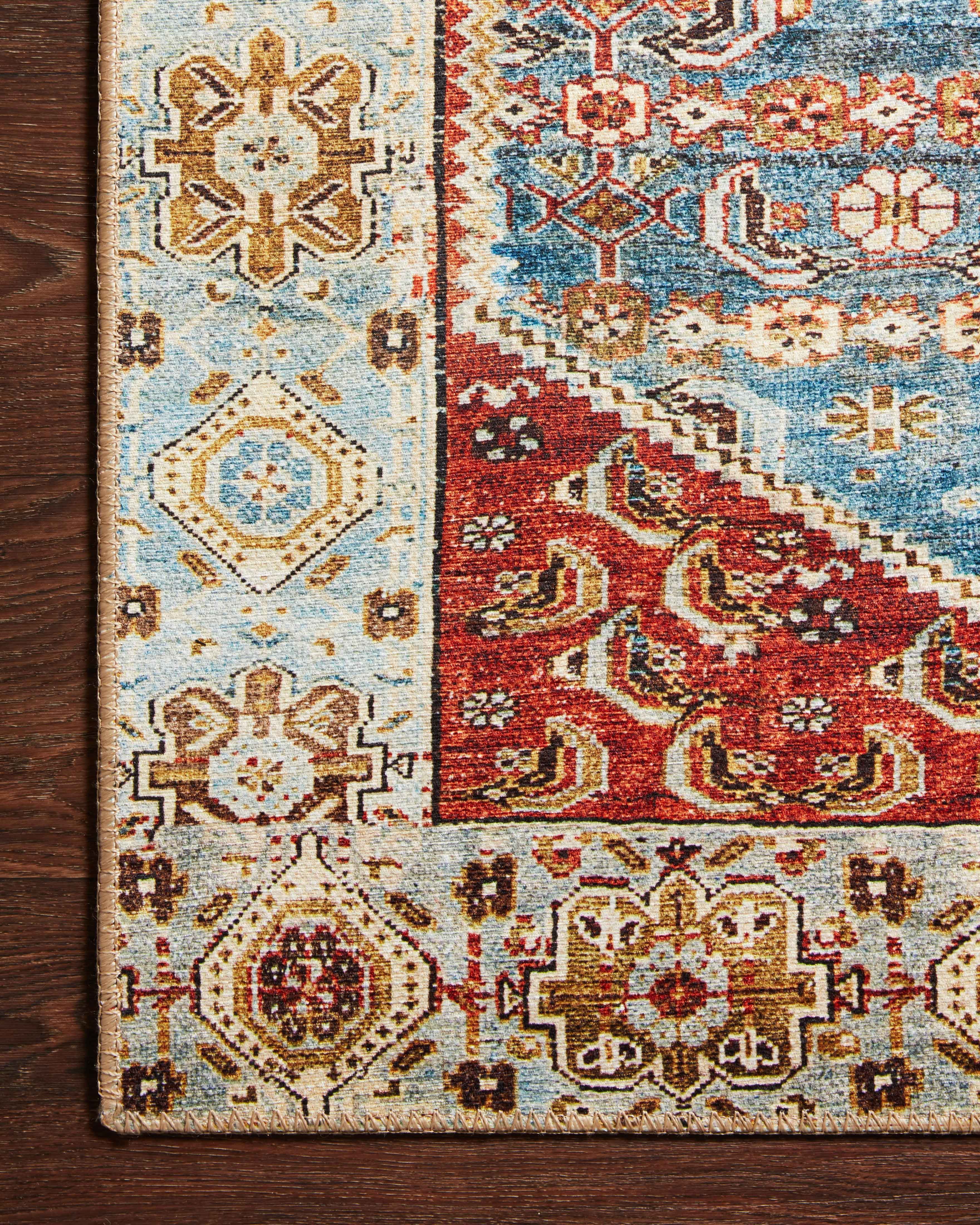 Echo Loom Grand Havana Red / Spa 2'-3" x 3'-9" Accent Rug
