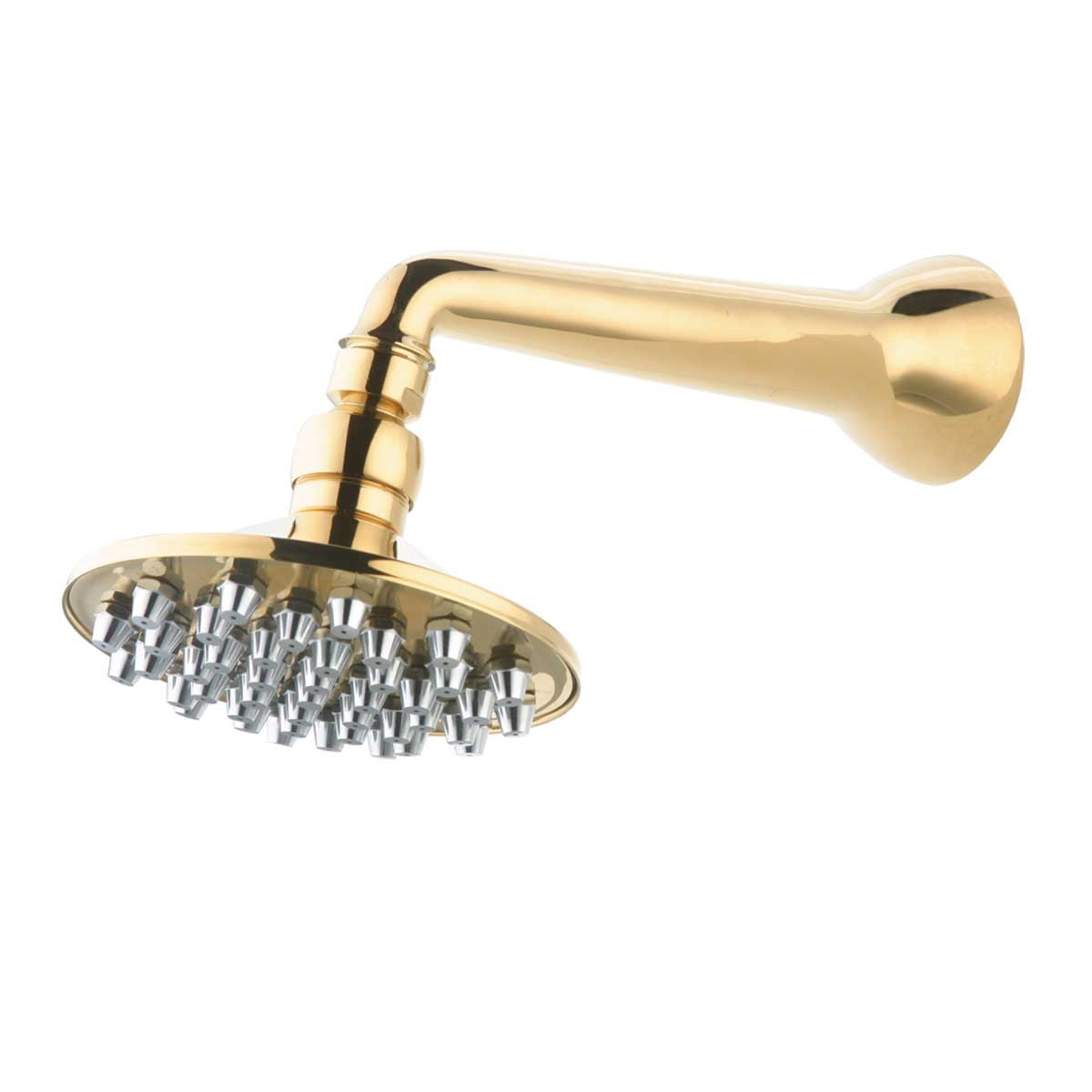 Shower Heads Gold Brass Gold PVD Raised Jef 4" Shower Renovator's
