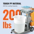thumbnail image 3 of VEVOR Commercial Janitorial Trolley Cleaning Cart with PVC Bag for Housekeeping Office, 3 of 9