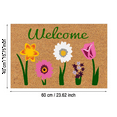 thumbnail image 6 of Welcome Floral Coir Doormat for Indoor Outdoor the Outdoor Mat for Entryway Outside Yard Home Decoration, 6 of 6