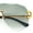 Gold - Green, variant on Oversize Luxury Hip Hop Gangster Swagger Rimless Racer Shield Sunglasses [Gold - Green]