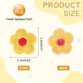 thumbnail image 2 of Uxcell Flower Iron on Patches, Embroidered Sew on Applique Repair Patch for Backpacks Clothing Shoes Hats Yellow, 2 of 6