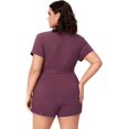 thumbnail image 2 of ORUYROP Women's Asymmetrical Solid Overlap Bodycon Workwear Skirt, 2 of 7