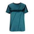 thumbnail image 4 of SKIYLEVZ T-shirts for Women Comfortable Basic Solid Shirts Womens Tops with Round Neck Everyday Essentials Summer Beach Fashion Plus Size Available, 4 of 6
