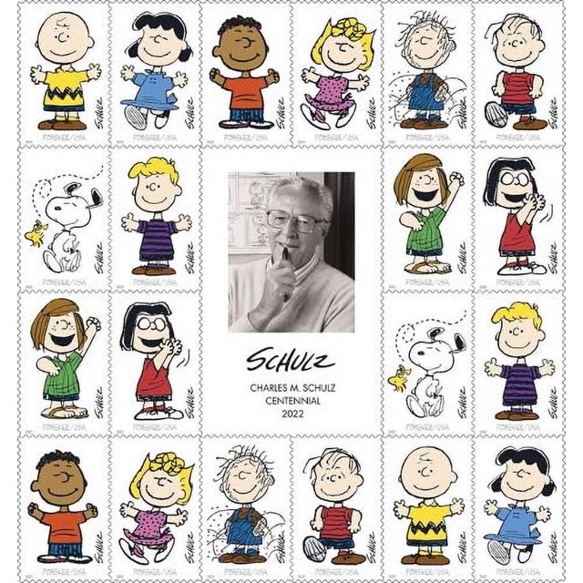 Sellos Peanuts Christmas Forever del Servicio Postal de los Estados Unidos