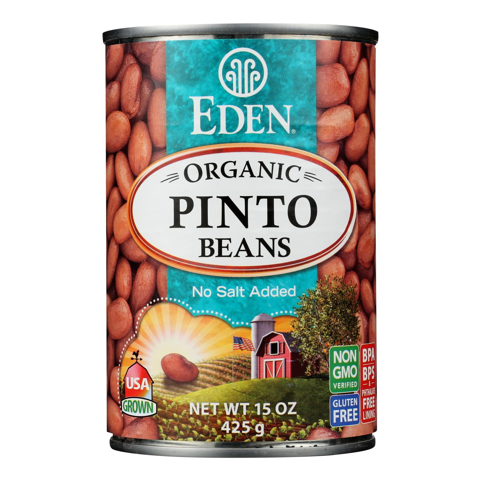 Eden Foods Organic Pinto Beans Canned 15 oz Pack of 4