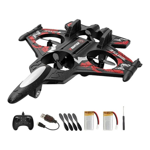 Avión de control remoto de espuma con sensor ligero para evitar obstáculos para niños Rojo 2RC