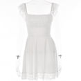 thumbnail image 1 of Mozision Elegant White Lace Strap Mini Dress For Women Fashion Sleeveless Backless Loose Sexy Short Dresses Vestido ClubwearL Gao Jinjia LED, 1 of 2