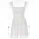 thumbnail image 1 of Mozision Elegant White Lace Strap Mini Dress For Women Fashion Sleeveless Backless Loose Sexy Short Dresses Vestido ClubwearS Gao Jinjia LED, 1 of 2