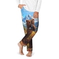 thumbnail image 2 of Yiaed Snowy Mountain Photography Bear Print Teenagers' Lounge Pants, Loose PJ Bottoms, Long Pajama Pants for Men-XS(5-6), 2 of 6