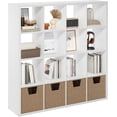 thumbnail image 4 of Cubicle Book Shelf  Vertical Thick Frame Bookshelf  Horizontally & Vertically Reversible Bookcase with Open Back  x x for Living Room  Bedroom  Home Office, 4 of 6