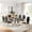Silver Black Table & Silver Balck Chair, variant on 69" Modern Rectangular Dining Table Set, Faux Marble Tabletop with 6 Ergonomic PU Leather Chairs, 7-Piece Set