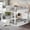 White, variant on Leumius Queen over Queen Bunk Bed Frame with Ladders & Guardrails, Upgraded Round-Pipe Metal Frame, Stylish & Versatile for Any Room,White