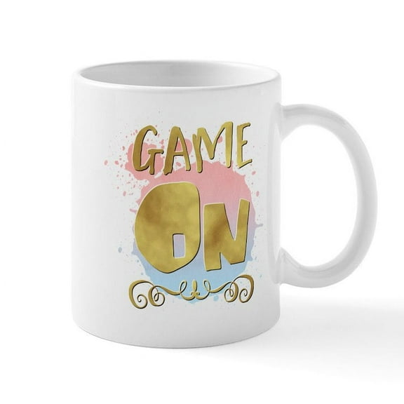 CafePress - Game On Mugs - 11 oz Ceramic Mug - Novelty Coffee Tea Cup