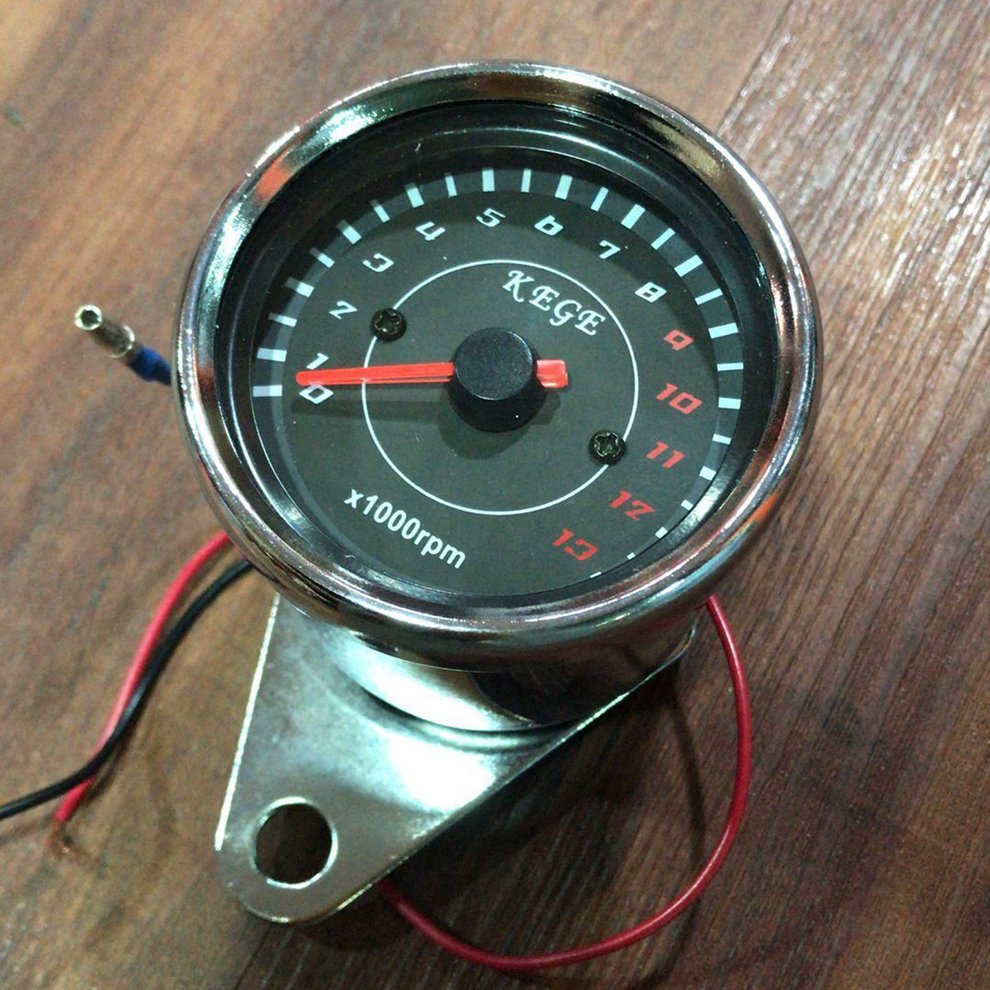 DC 12V LED Motorcycle Universal Backlight Tachometer Electronic Tach Meter Gauge DC 12V LED Motorcycle Universal Backlight Tachometer Electronic Tach Meter Gauge