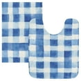 thumbnail image 7 of Yayeee Bath Rugs for Bathroom Floor Set of 2 Non Slip Fluffy Soft Absorbent Mat, Blue Plain, 7 of 7