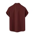 thumbnail image 3 of yillto Mens Striped Shirts Button down Short Sleeve Loose Summer Beach Lightweight Causal Dressy Tee Shirt, 3 of 4