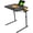 Black With Cup Holder, variant on TV Tray Table, Max Folding TV Dinner Tray w/6 Height & 3 Tilt Angle, Adjustable TV Trays for Eating on Couch, Large Size Foldable Couch Laptop Table, Black, 16.9 x 22 x 29.1inch, 110lbs