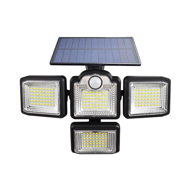 Outdoor Security Lights with Motion Sensor Lights Outdoor,Motion Sensor Lights with Remote Control, 4 Heads Security Led Floo-D, Ip65, 270° Wide Angle Illuminatio-N Wall