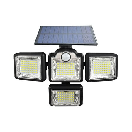 

RKSTN Solar Lights Outdoor Motion Sensor Lights With Remote Control 4 Heads Security LED Flood Light IP65 Waterproof 270 Degree Wide Angle Illumination Wall Gift on Clearance
