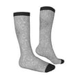 thumbnail image 3 of Balery GlitterSilver Printed Novelty Socks Men's Women's Crew Socks Sports Socks Knee High Socks Cotton Socks Quirky and Cool Socks, 3 of 9