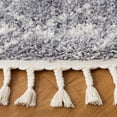 thumbnail image 3 of SAFAVIEH Berber Fringe Vinal Aztec Shag Area Rug, Light Gray/Ivory, 6'7" x 6'7" Round, 3 of 11