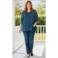 thumbnail image 6 of Woman Within Plus Size Stretch Straight-Leg Clean Jeans, 6 of 6