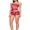 Rose Red, variant on Michellecmm Women's Shorts Set Outfits Abstract Star Print Crop Tube Tops Shorts