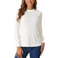 thumbnail image 1 of TOP DE MANGA LARGA CON CUELLO ALTO Y PUÑO RIZADO DE MUJERES INSPIRE CHIC, 1 of 6