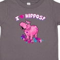 thumbnail image 4 of Inktastic I Love Hippos with Pink Hippo and Flowers Boys or Girls Toddler T-Shirt, 4 of 5