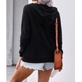 thumbnail image 3 of Women's Black Zip-up Hoodie Jacket, 3 of 22