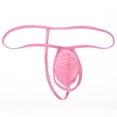 thumbnail image 2 of Fjofpr Mens Thong Underwear G String Solid Color Men's Thin Thong Men's Comfortable Body Breathable Underwear Briefs Pink Free Size, 2 of 3