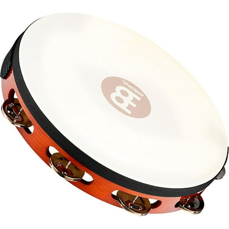 Meinl Headed Wood Tambourine Steel Jingles, 1 Row